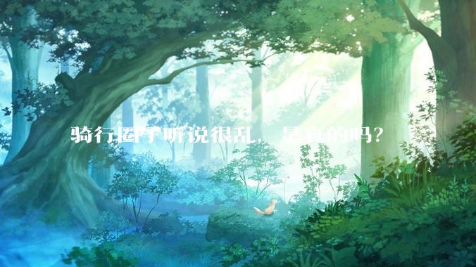 骑行圈子听说很乱，是真的吗？
