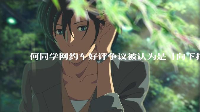 何同学网约车好评争议被认为是「向下拒绝」，是这样吗？这个***争议的本质是什么？
