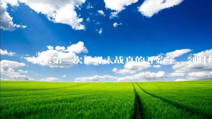 如果第三次世界大战真的开始了，到时你最想做的是什么？